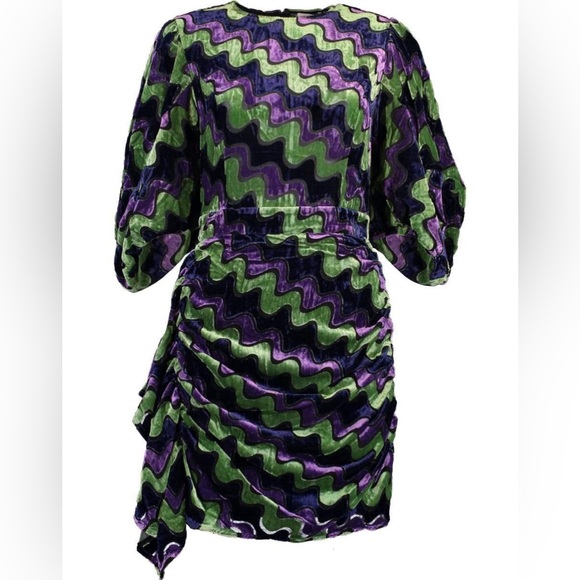 RHODE Pia Printed Mini Dress Size: M - Picture 4 of 8